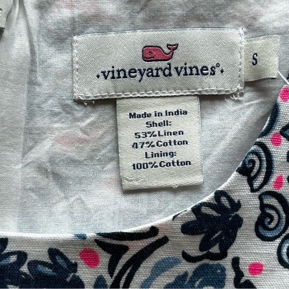 Vineyard Vines Seahorse Short Flutter Sleeve Dress Navy & Pink Size Small - Picture 2 of 11
